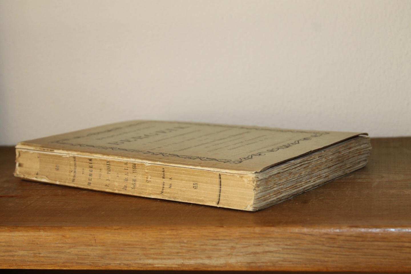 PANKEN, P.N. / SASSE VAN YSSELT, A.F.O. van - Beschrijving van Bergeik.