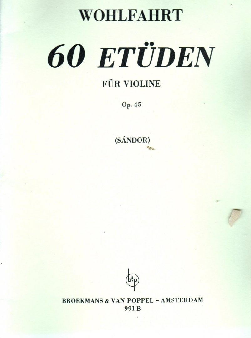 Wohlfahrt - 60 Etuden opus 45