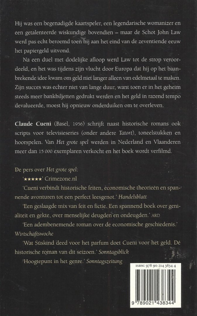 Cueni, Claude - Het grote spel