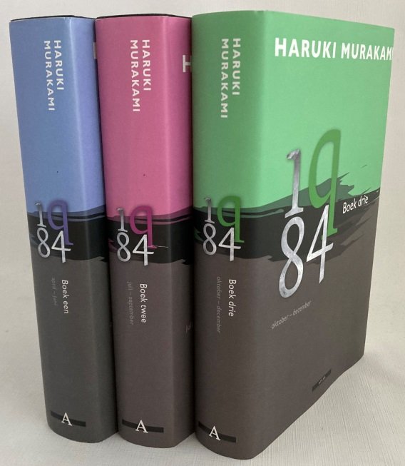 Murakami, Haruki, - 1q84.[qutienvierentachtig]. Boek Een/ Boek Twee/ Boek Drie. [Compleet, 3 delen, hardcover]