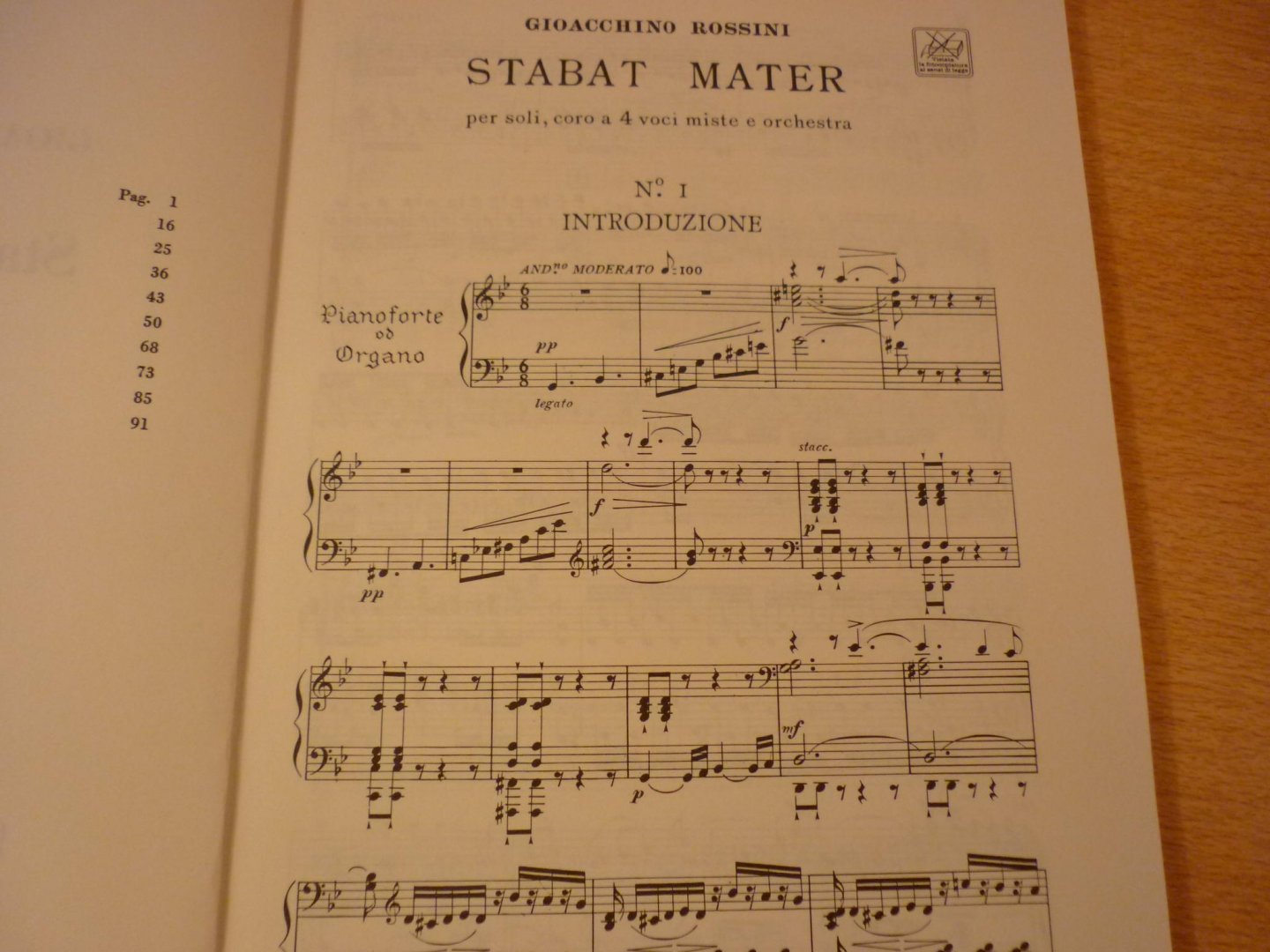 Rossini; Gioachino (1792–1868) - Stabat Mater, Per soli, coro a 4 voci miste e orchestra (Ricordi Opera Vocal Score Series)