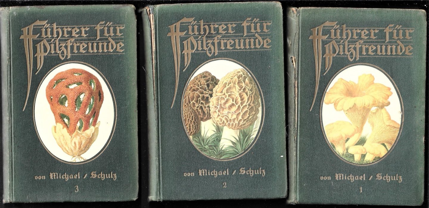 Michael, Edmund & Roman Schulz - Führer für Pilzfreunde, in 3 Bänden mit 386 Abbildungen in natürlichen Farben und Grössen Systematisch geordnet und gänzlich neu bearbeitet von Roman Schulz.