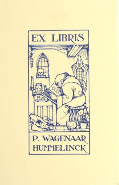 Pieck, Anton. - Exlibris voor P. Wagenaar Hummelinck.