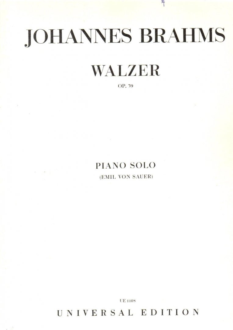 Brahms Johannes - Walzer opus 39