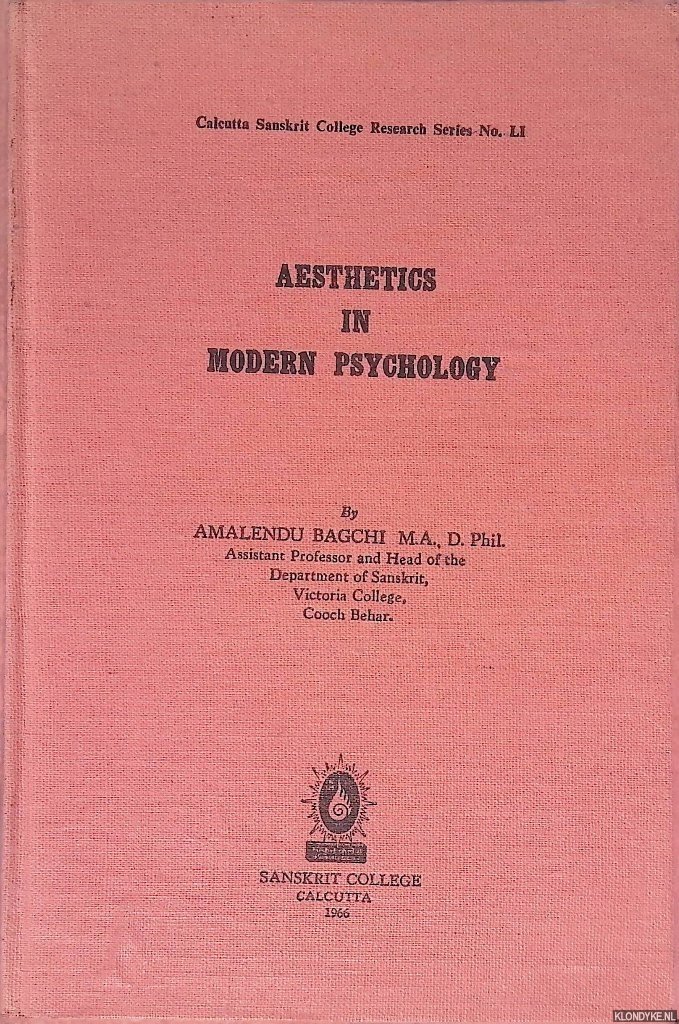 Bagchi, Amalendu - Aesthetics in Modern Psychology