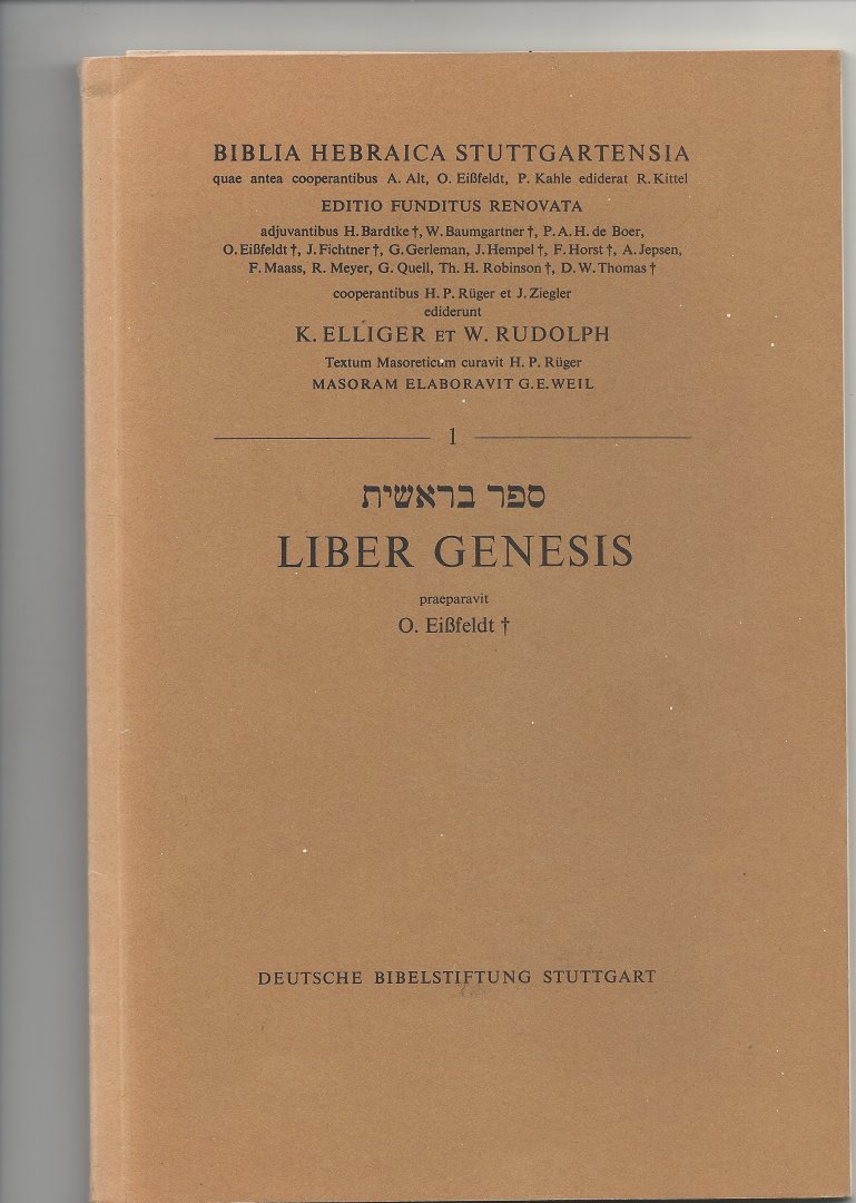 Eissfeldt O - Liber Genesis