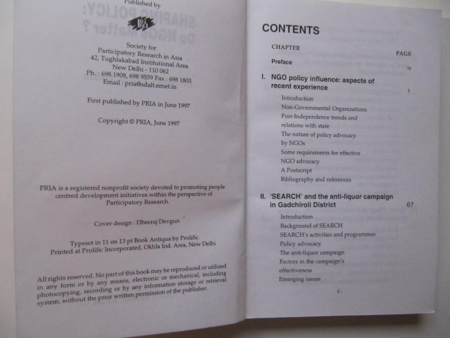 Azeez Mehdi Khan - Shaping Policy: Do NGO's Matter? - Lessons from India