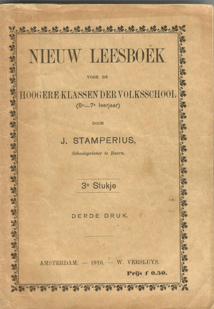 J. Stamperius samensteller; illustraties H.M. krabbé - NIEUW LEESBOEK voor de Hoogere Klassen der Volksschool