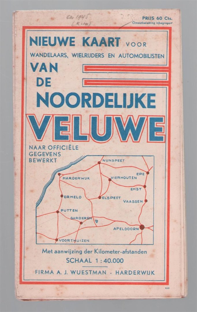 n.n - Kaart van de noordelijke Veluwe
