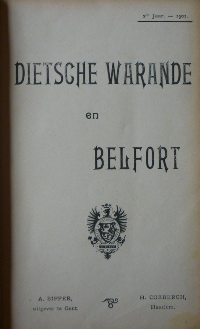  - Dietsche Warande en Belfort 2de jaargang, 1ste en 2de halfjaar 1901 compleet