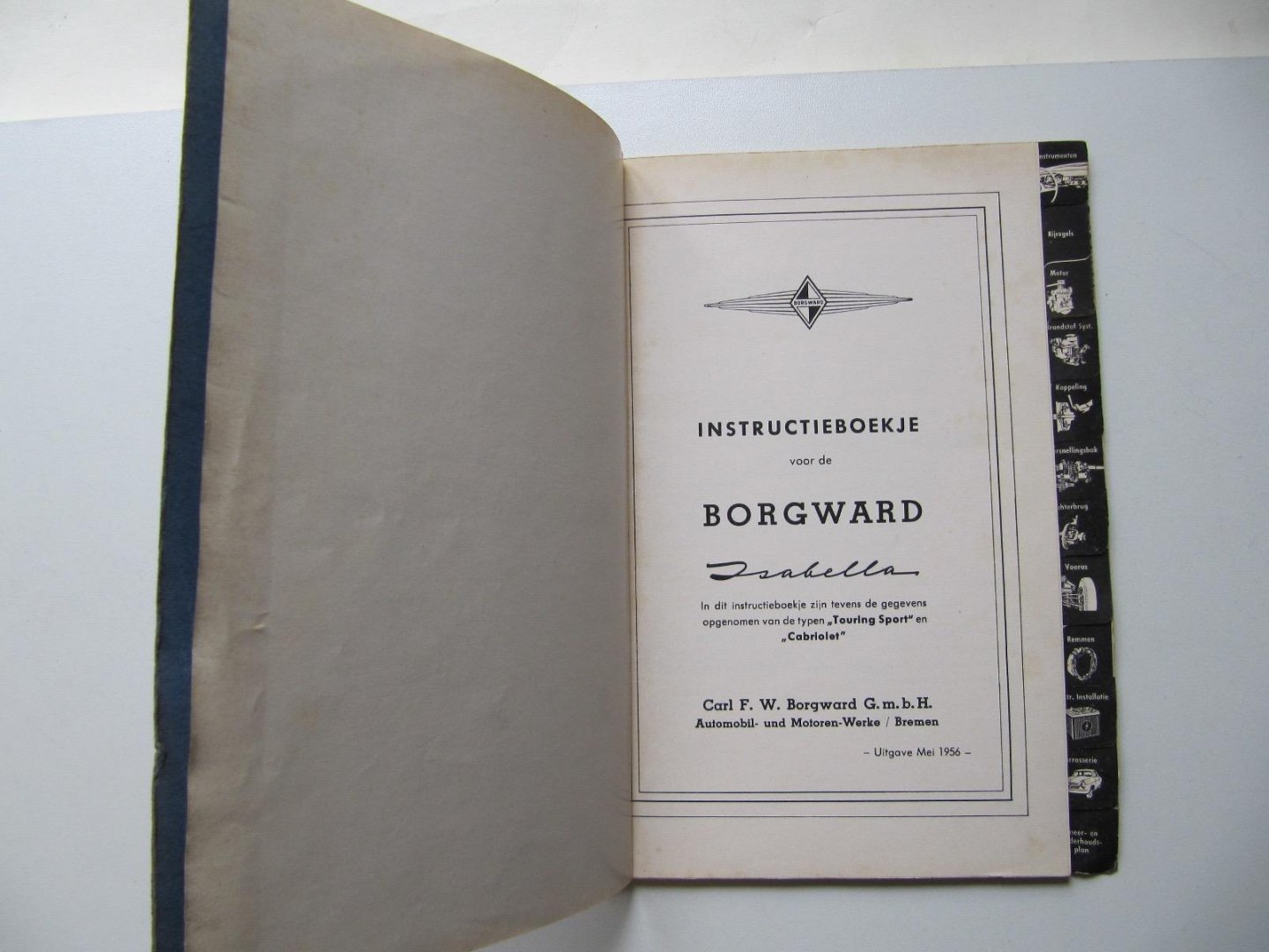 Redactie Carl F.W. Borgward - Instructieboekje (voor de) Borgward Isabella