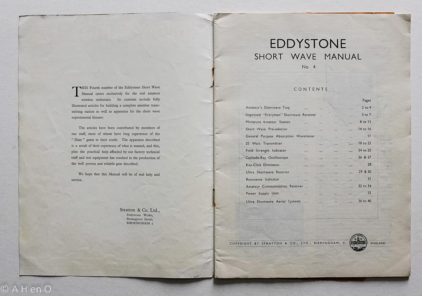  - Eddystone Short Wave Manual - No. 4