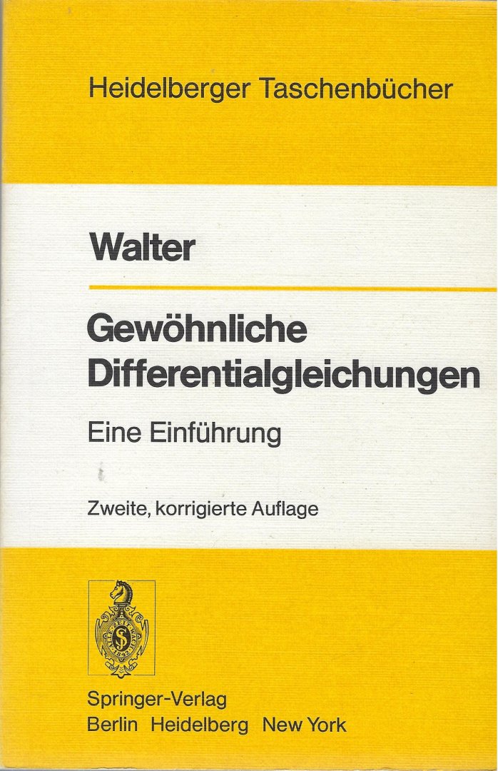 Walter, Wolfgang - Gewöhnliche Differentialgleichungen / Eine Einführung