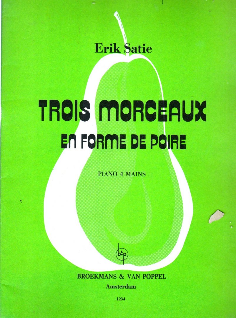 Satie, Erik - Trois Morceaux. En forme de poire. Piano 4 mains
