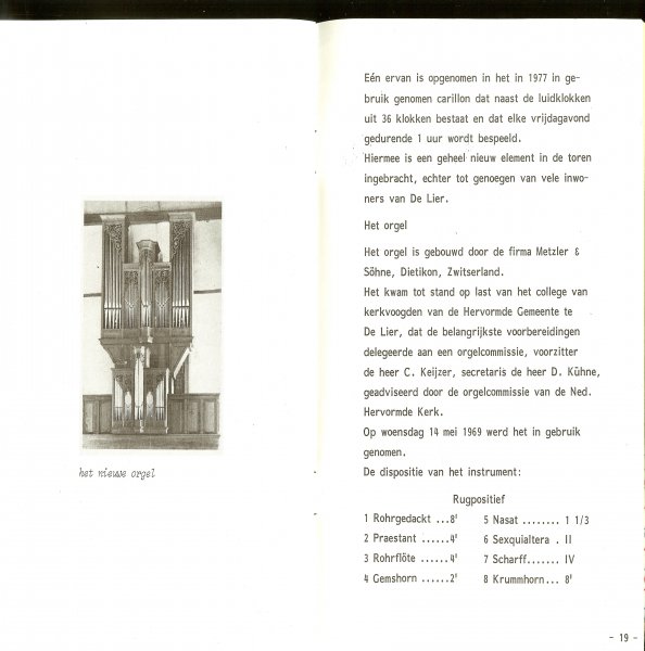 Samengesteld ter gelegenheid van Kerkepad Augustus 1983  door de Hervormde Gemeente - de Kerk en de Toren van de Lier .