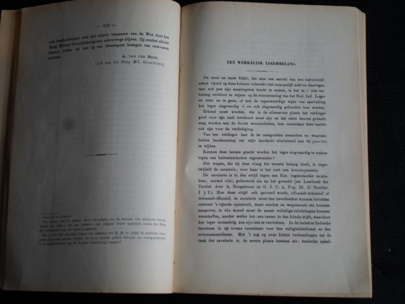 Tückermann, C.F.H., Onder redactie van - Indisch Militair Tijdschrift, maandelijkse uitgave van de Indische Krijgskundige Vereeniging