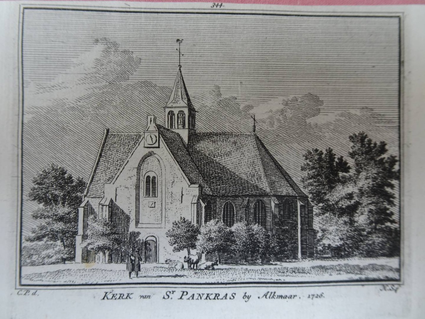 St. Pancras. - Kerk van St. Pankras by Alkmaar, 1726.