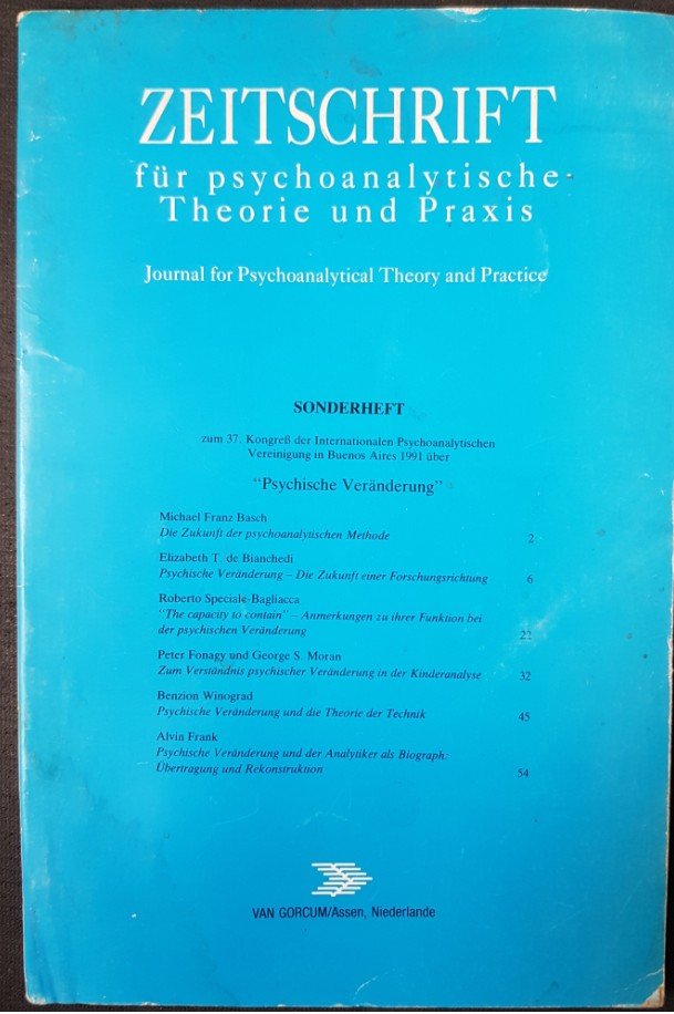 Raguse, Betty (red.) - Zeitschrift für psychoanalytische Theorie und Praxis (2x)