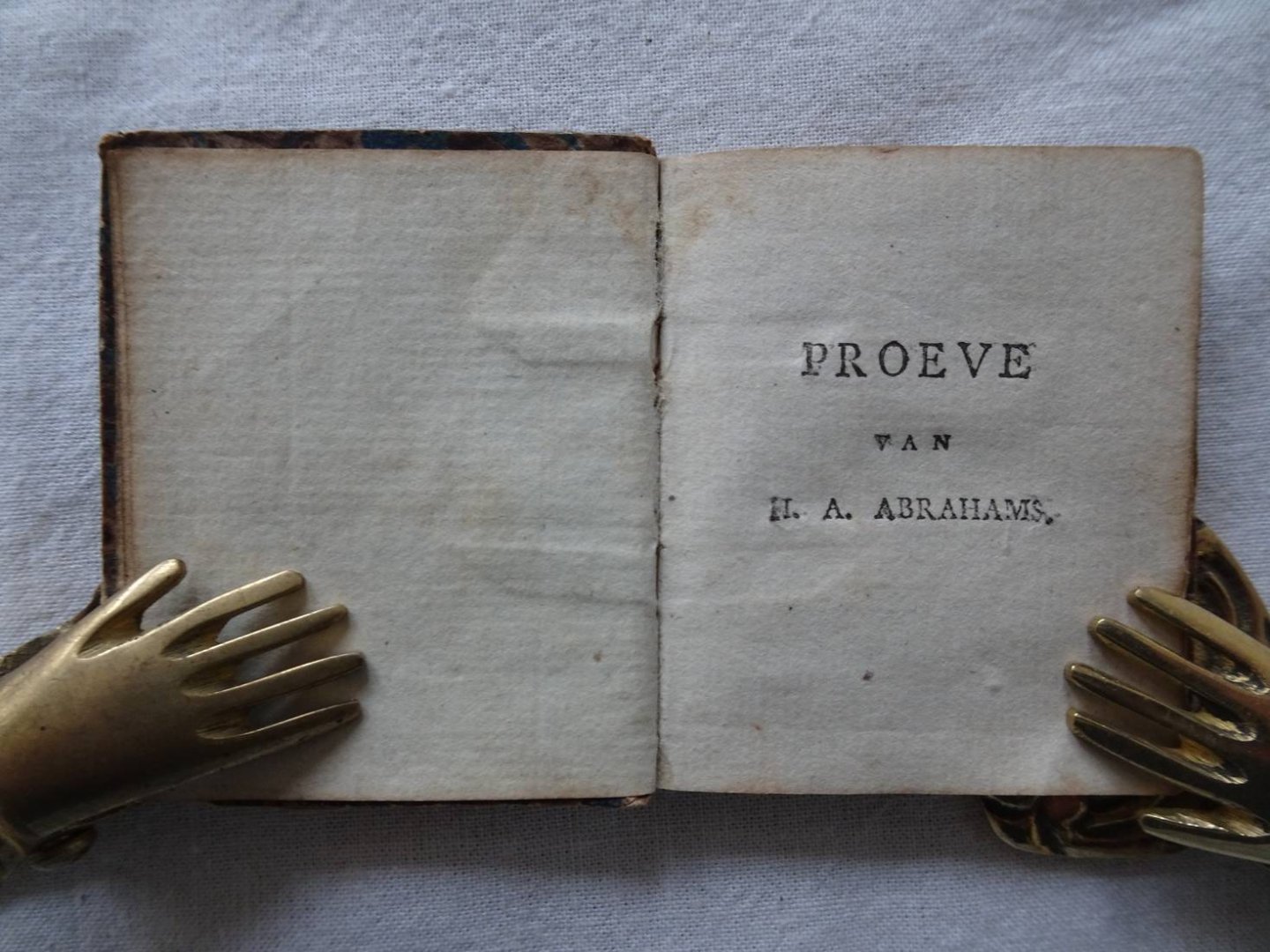 Abrahams, H.A.. - Proeve van H.A. Abrahams. Zedelijke bedenkingen en spreuken.