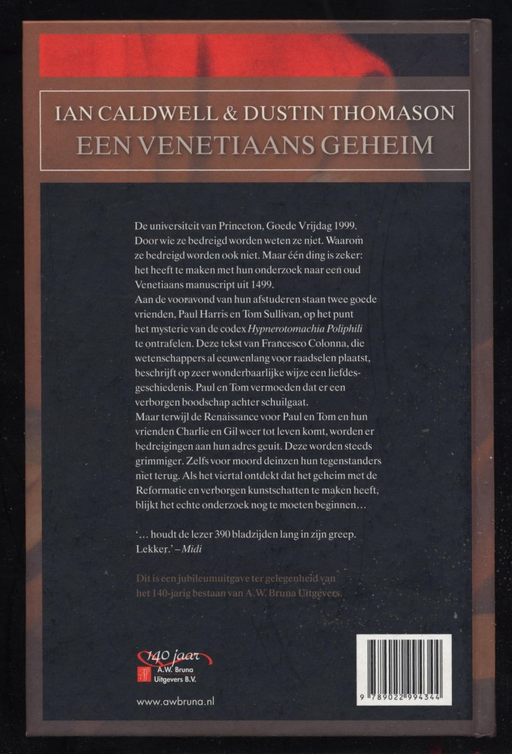Caldwell, Ian - Thomason, Dustin - Een Venetiaans geheim - Gebonden uitvoering