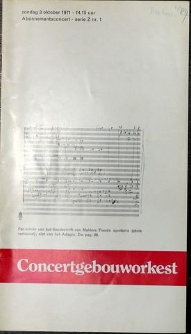 Bachauer, Gina: - [Programmheft]Abonnementsconcert serie Z nr. 1. Dirigent Bernhard Haitink, soliste Gina Bacuauer, piano