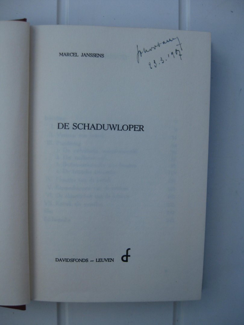 Janssens, Marcel - De schaduwloper.
