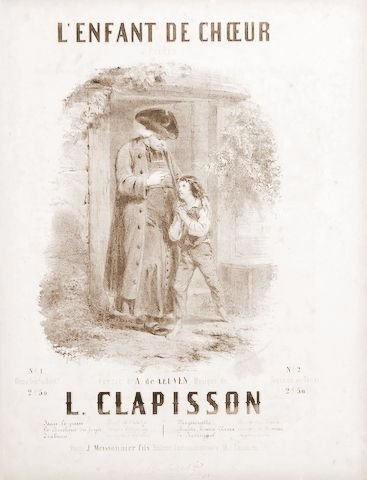 Clapisson, Louis: - L`enfant de choeur. Poésie de A. de Leuven. No. 2. Soprano ou  ténor