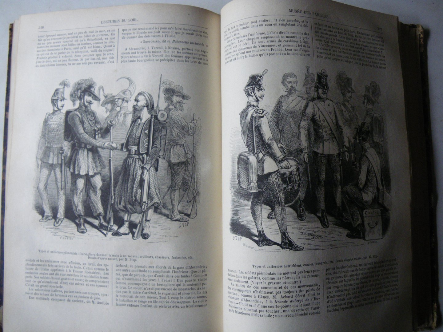 COLLECTIF - Musee Des Familles Lectures Du Soir 1858-1859 illustrées de gravures noir et blanc dans le texte