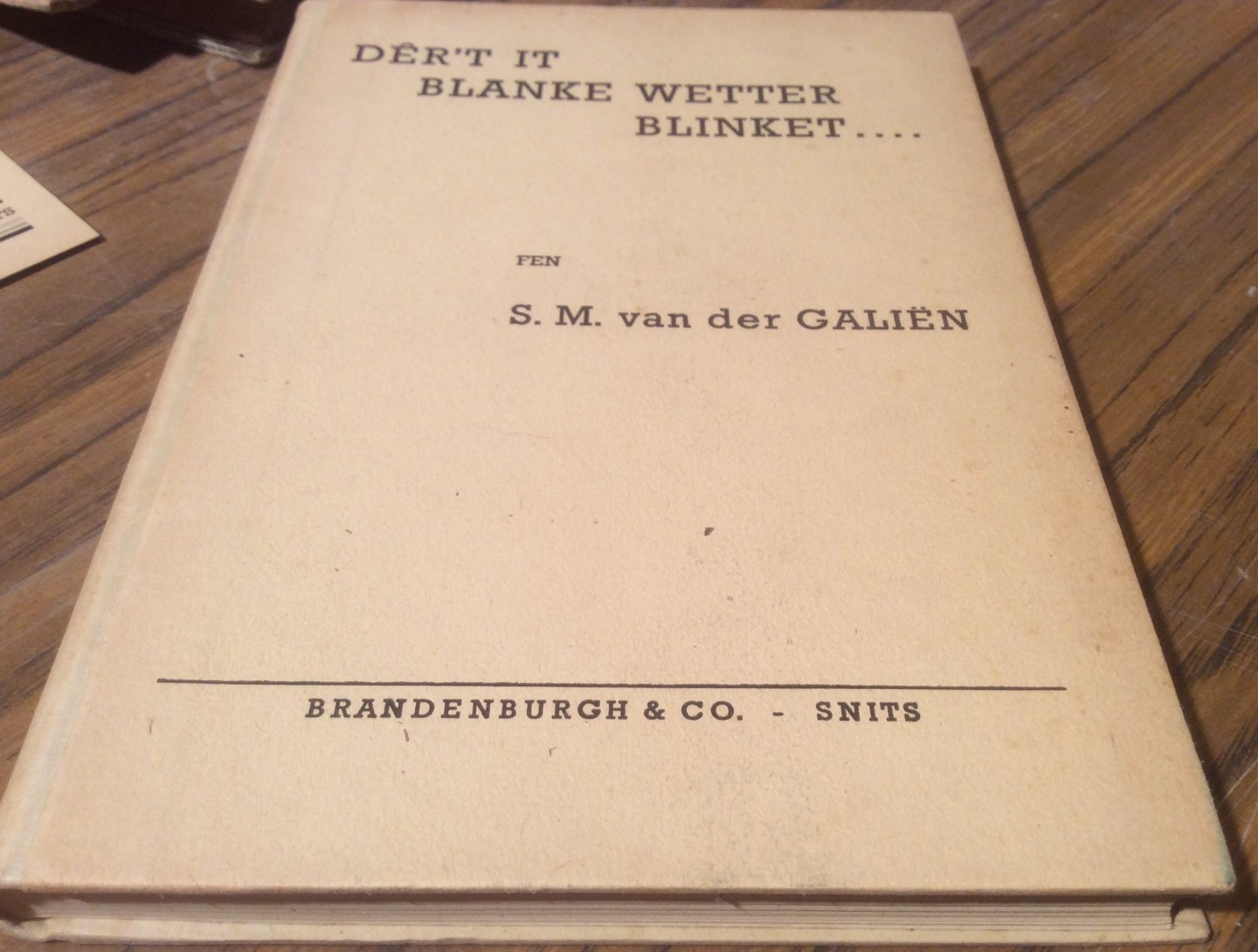 Galiën, S. M. van der - Der it Blanke Wetter Blinket