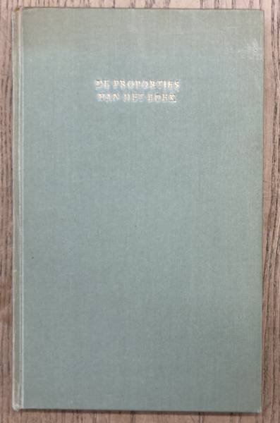 TSCHICHOLD, JAN. - De proporties van het boek.