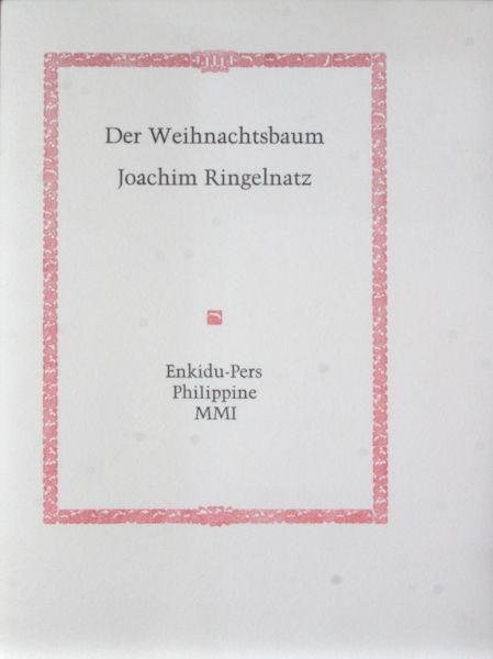 Ringelnatz, Joachim. - Der Weihnachtsbaum.