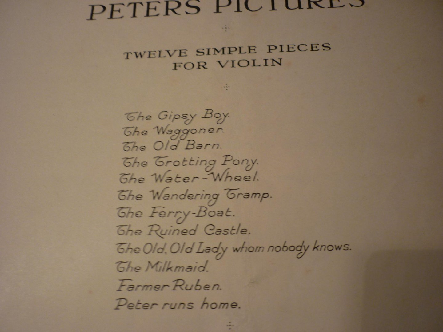 Dalmaine; Cyril C. - Peter's Pictures; 12 simple pieces for violin