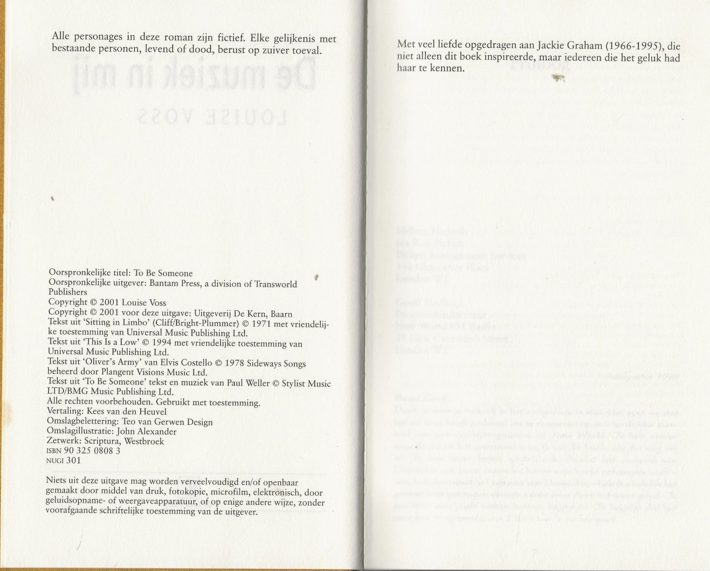 Louise Voss Vertaald uit het Engels door Kees van den Heuvel - De muziek in Mij