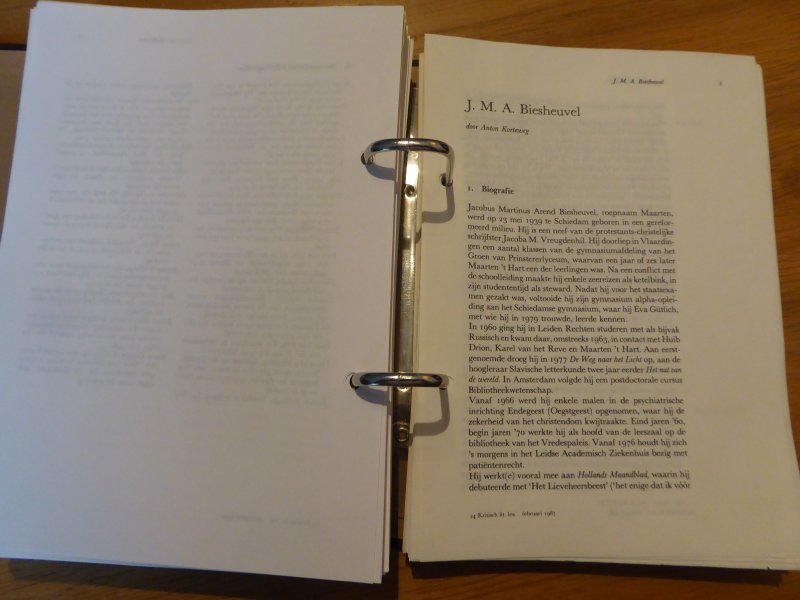 Korteweg, Anton - J.M.A. Biesheuvel (uit: Kritisch Literatuur Lexicon)