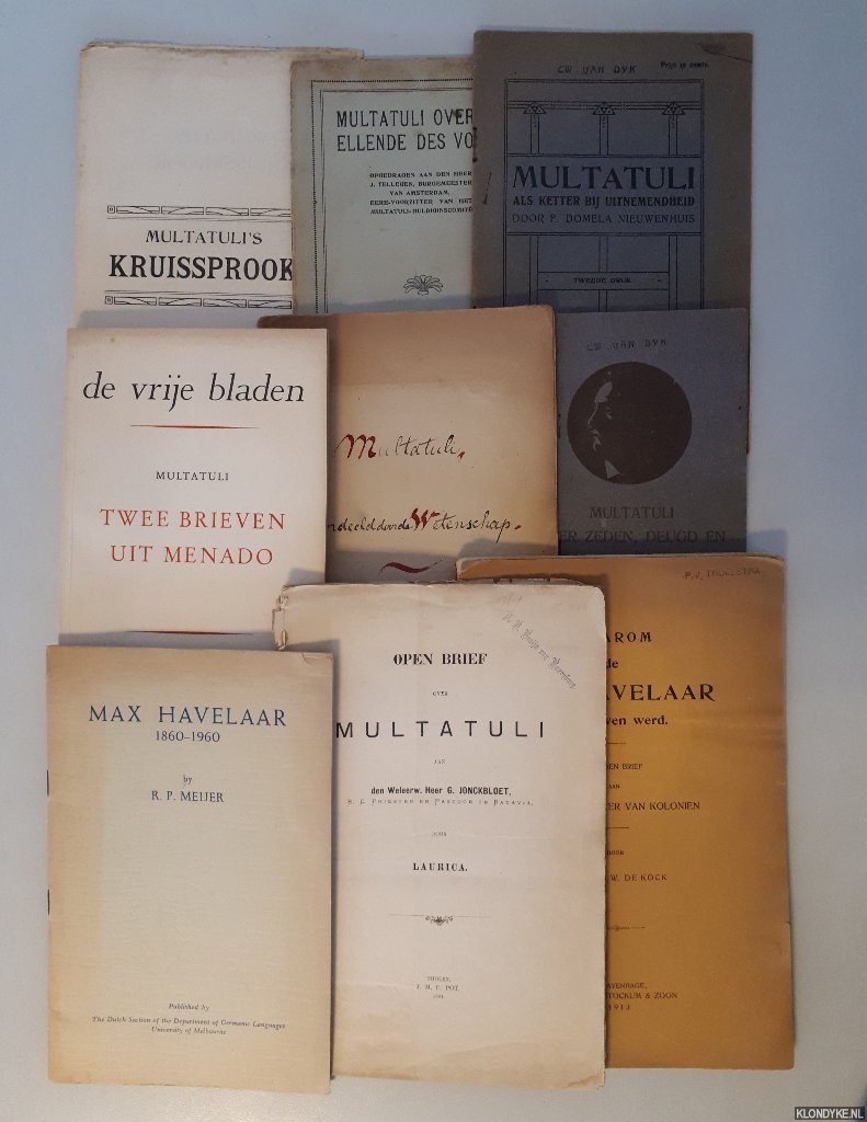 Multatuli - 9 oude publicaties van/over Multatuli