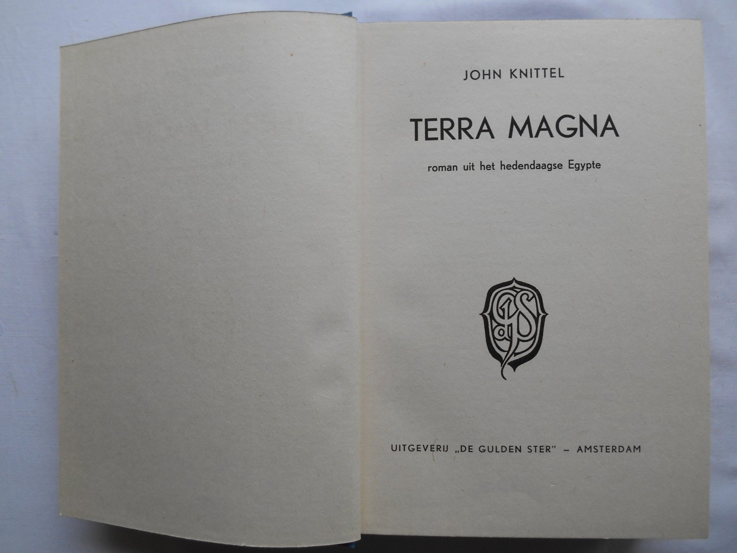 John Knittel - Terra Magna, roman uit het hedendaagse Egyptie