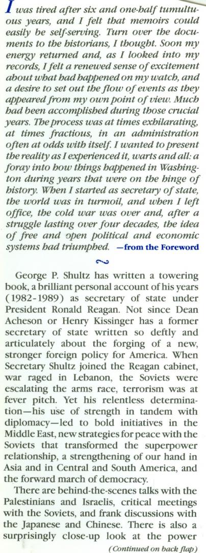 Shultz, George P. - Turmoil and Triumph - My Years As Secretary Of State