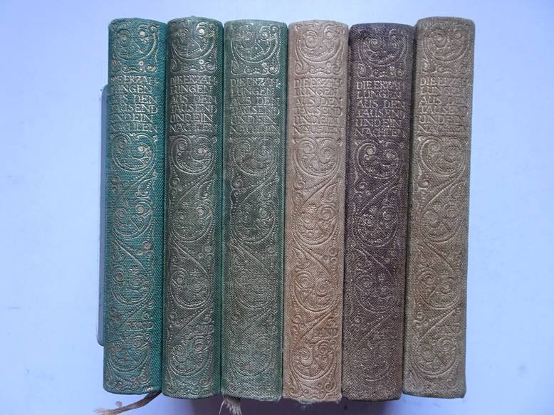 Littmann, Enno (translation). - Die Erzählungen aus den Tausend und Ein Nächten. Vollständige Deutsche Ausgabe in sechs Bänden. Zum ersten Mal nach dem Arabischen Urtext der Calcuttaer Ausgabe vom Jahre 1839. All six volumes, complete set.