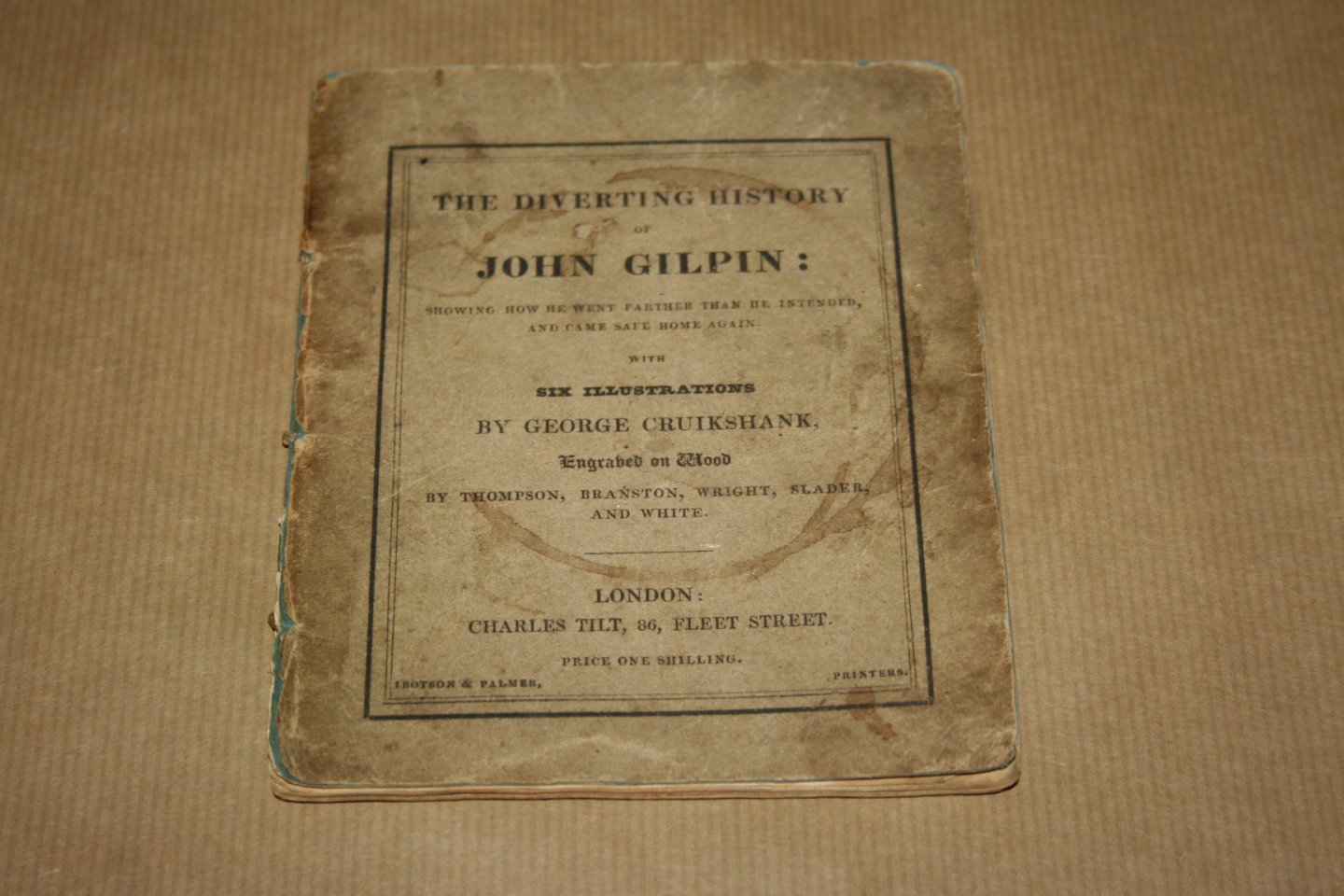 Illustrations by George Cruikshank - The diverting history of John Gilpin