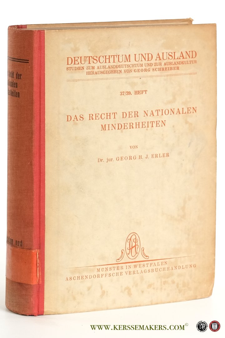 Erler, Georg H. J. - Das Recht der Nationalen Minderheiten.