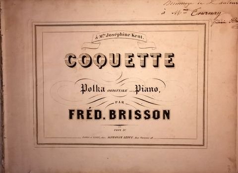 Brison, Frédéric: - Coquette. Polka originale pour piano