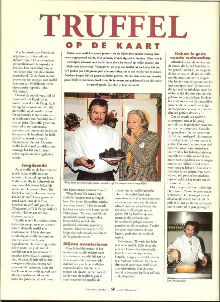 Entrée Ton Borghouts * Zes verschillende eiergerechten * Ontdek de intensiteit van de hartige lente taart - ETEN en DRINKEN met Abiance  April 1992 nr 4 Zesde jaargang  Gastronomisch magazine * Van indiaans siergewas tot smakelijke kastomaat * spaanse gerechten uit de magnetron * lekker eten in April * een advocaatje puur of met een smaakje *