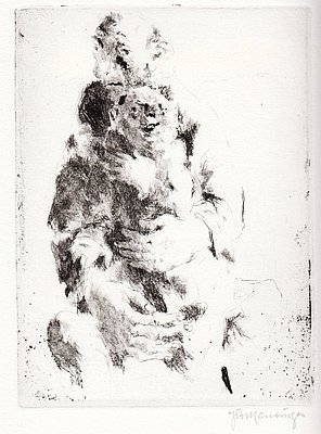 BOGAART, Nico C.R. - De buikspreker. (Met een gesigneerde ets van Jan Mensinga).