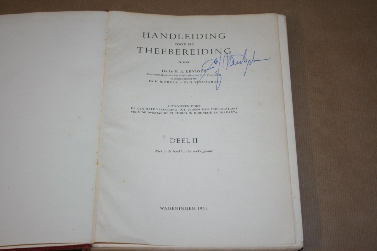 Leniger, Braak & Verhaar - Handleiding voor Theebereiding -  Deel II