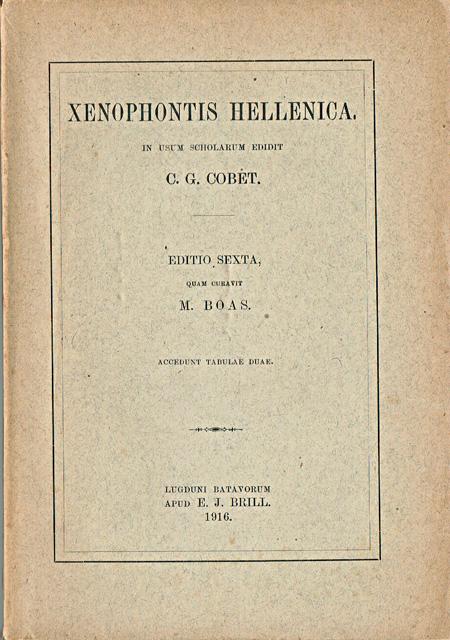 Xenophon - Xenophontis Hellenica : ad usum scholarum edidit C. G. Corbet/M. Boas [inl. Latijn, tekst Grieks]
