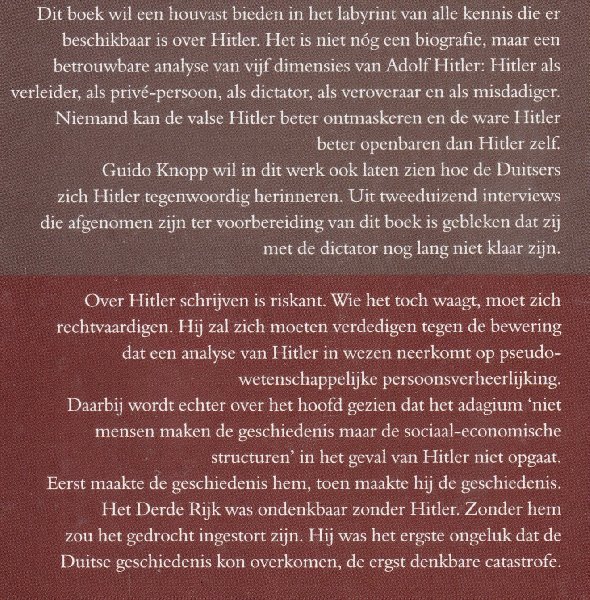 Knopp, Guido - Hitler, een balans. Een intrigerende analyse van Hitler, als privé-persoon en als polilticus