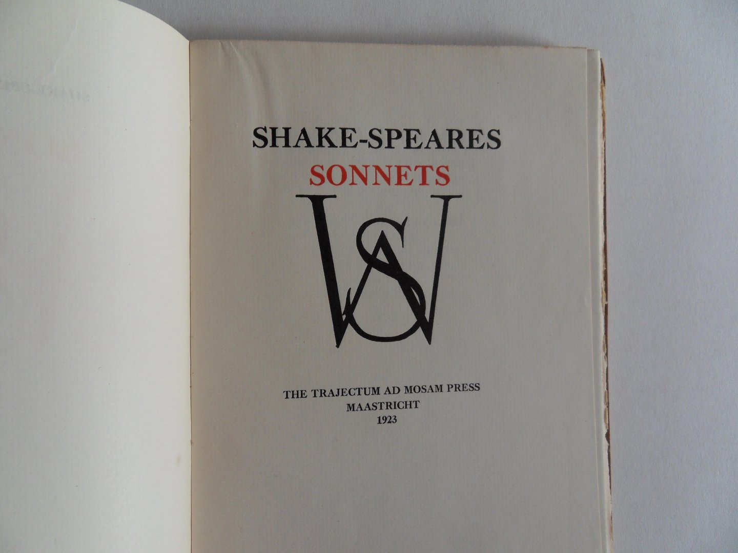 Shakespeare, William. - Shake-Speares Sonnets. [ Genummerd ex. 145 / 200 ].