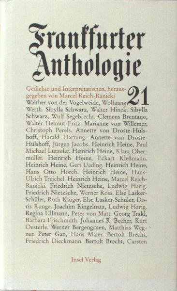 Reich-Ranicki, Marcel (Herausg.). - Frankfurter Anthologie 21. Gedichten und Interpretationen