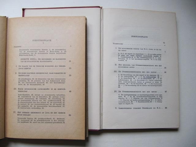 Dr.J.H. Boeke - De theorie der Indische Economie,dl.1 De nieuwe Economische Overheidspolitiek in Ned.Indie,dl.2