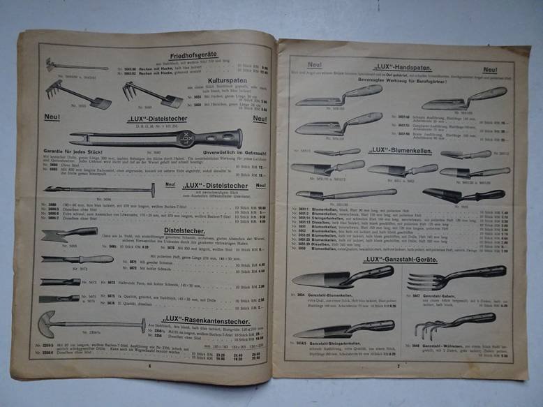 N.n.. - Emil Lux- Remscheid. Erstklassige Qualitäts-Werkzeuge. 1935.
